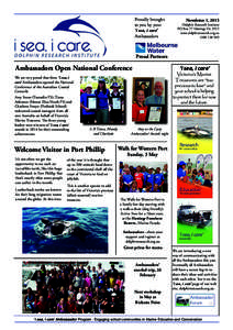 Proudly brought to you by your ‘i sea, i care’ Ambassadors  Newsletter 1, 2015