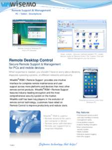 Remote Support & Management PC – Tablet - Smartphone Remote Control of Windows PC from a PC Browser.