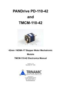 PANDrive PDand TMCM42mm / NEMA-17 Stepper Motor Mechatronic Module