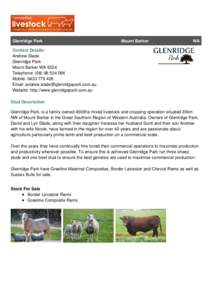 Glenridge Park /  California / Border Leicester / Cheviot sheep