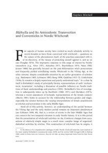 Stephen Mitchell  Blåkulla and Its Antecedents: Transvection