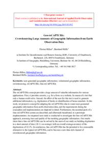 !! Post-print version !! Final version is published in the International Journal of Applied Earth Observation and Geoinformation (Elsevier) and can be found here: http://dx.doi.orgj.jagGeo-reCAPTCH