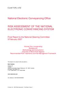 NECS Risk Register - Final Report Version.XLS