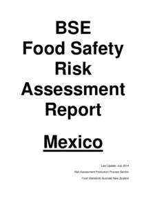 BSE Food Safety Risk Assessment Report Mexico