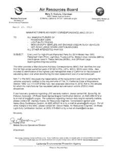 Air Resources Board Mary D. Nichols, Chairman 9480 Telstar Avenue Suite 4 El Monte, California 91731 • www.arb.ca.gov  Matthew Rodriquez