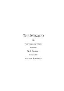 Gilbert and Sullivan / The Swing Mikado / Yum / Winnie-the-Pooh / Grand Poobah / Hot Mikado / Operetta / Theatre / The Mikado