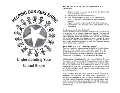 What are some of the key roles and responsibilities of a school board?    