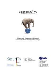 BalanceNG® V3 The Software Load Balancer User and Reference Manual  Command Set BalanceNG V3[removed]and higher