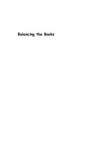 Balancing the Books  CERC Monograph Series No.4 Balancing the Books Household Financing of Basic