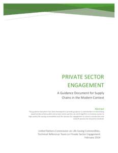 Private Sector engagement