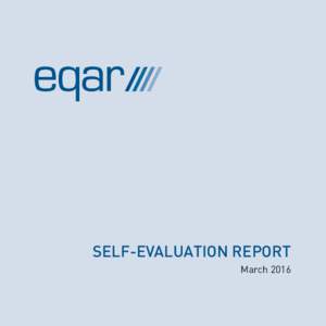 EQAR Self-Evaluation Report