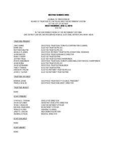 JOURNAL OF PROCEEDINGS BOARD OF TRUSTEES OF THE POLICE AND FIRE RETIREMENT SYSTEM OF THE CITY OF DETROIT 9:00 A.M. IN THE CONFERENCE ROOM OF THE RETIREMENT SYSTEMS ONE DETROIT CENTER, 500 WOODWARD AVENUE, SUITE 3000, DET