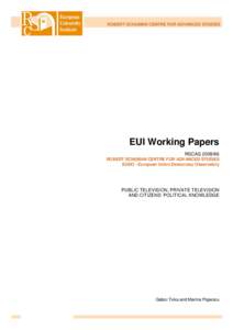 ROBERT SCHUMAN CENTRE FOR ADVANCED STUDIES  EUI Working Papers RSCAS[removed]ROBERT SCHUMAN CENTRE FOR ADVANCED STUDIES EUDO - European Union Democracy Observatory