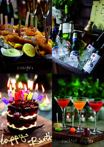 canapés  cocktail flights PRE ORDER PARTY PACKAGES