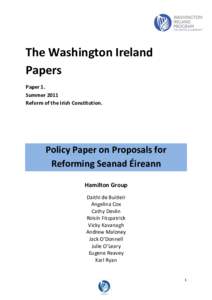   	
   The	
  Washington	
  Ireland	
   Papers	
   Paper	
  1.	
  	
  