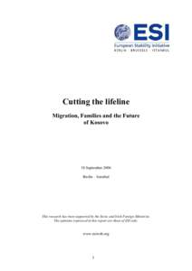 Microsoft Word - Cutting Kosovo's lifeline - 18 Sep 2006.doc