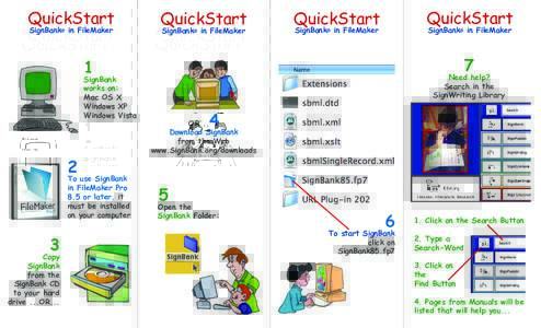 SignBank in FileMaker QuickStart Manual with Tech Support