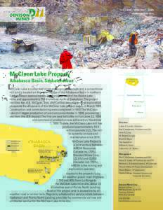 TSX – DML, NYSE MKT – DNN denisonmines.com A Lundin Group Company  McClean Lake Property