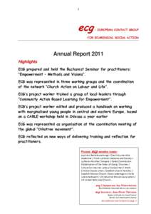 ECG on Ecum Social Action - Annual Report 2011