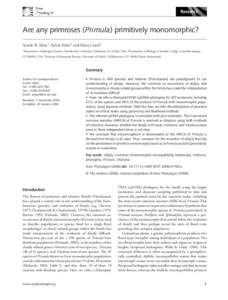Research  Are any primroses (Primula) primitively monomorphic?