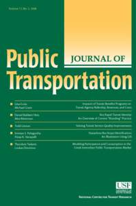 Journal of  Public Transportation Volume 11, No. 2, 2008 ISSN 1077-291X