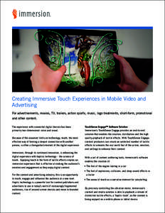 Multimodal interaction / Haptic technology / Holography / Immersion / Telepresence / Simulation / Affective haptics / Humanâ€“computer interaction / Input/output / Virtual reality