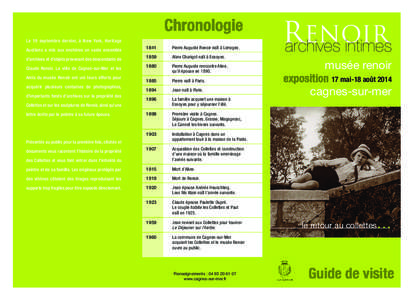 3 volets GUIDE de VISITE renoir _Mise en page[removed]:55 Page1  Le 19 septembre dernier, à New York, Heritage[removed]Pierre Auguste Renoir naît à Limoges.