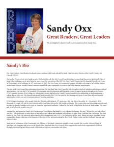 Great Readers Great Leaders Sandy Oxx  Great Readers, Great Leaders
