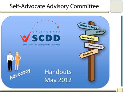 Self-Advocate Advisory Committee  Handouts May[removed]