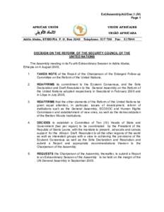 International relations / United Nations General Assembly / United Nations / Sirte Declaration / Africa / Addis Ababa / United Nations General Assembly observers / African Union
