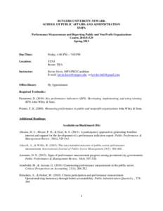 Performance measurement / Business / Performance indicator / Plagiarism / Public administration / Leadership / Management / Business intelligence / Rutgers University School of Public Affairs and Administration