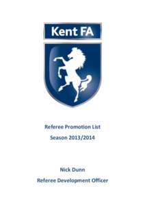 Referee Promotion List Season[removed]