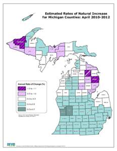 Estimated Rates of Natural Increase for Michigan Counties: April[removed]KEWEENAW  HOUGHTON