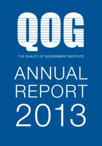 Annual Report 2013  The QoG