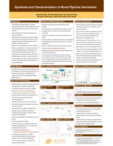 Piperine / Ethanol / Unfolded protein response / Mass spectrometry / Gas chromatography / Chemistry / Measuring instruments / Piperic acid