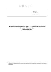 DRAFT 2005/Xxxx <Enter Date> ENGLISH ONLY  Report of the individual review of the CLRTAP and NEC air emission