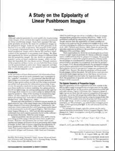 A Study on the Epipolarity of Linear Pushbroom Images