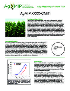 Crop Model Improvement Team  AgMIP XXXX-CMIT Background and Need:  XXXX is one of the most important staple crops of resource-poor farmers in