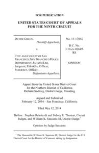FOR PUBLICATION  UNITED STATES COURT OF APPEALS FOR THE NINTH CIRCUIT  DENISE GREEN,