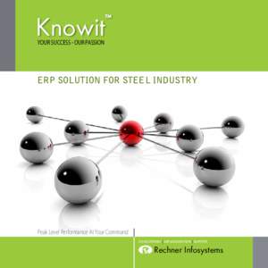 TM  Knowit YOUR SUCCESS - OUR PASSION  ERP SOLUTION FOR STEEL INDUSTRY