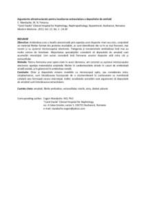 Argumente ultrastructurale pentru localizarea extracelulara a depozitelor de amiloid E. Mandache, M. N. Penescu “Carol Davila” Clinical Hospital for Nephrology, Nephropathology Department, Bucharest, Romania Modern M