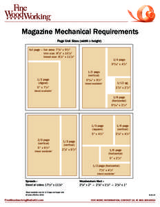 W Magazine Mechanical Requirements Page Unit Sizes (width x height) full page – live area: 7 5/8