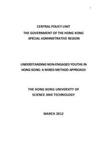 1      CENTRAL POLICY UNIT  THE GOVERNMENT OF THE HONG KONG 