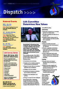 Issue 7.2 MARCH[removed]Published by the Logistics Association of Australia Ltd Dispatch National Events