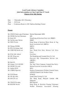 Joint Sub-committee on Class I and Class IV Vessels Minutes of the 10th Meeting[removed]