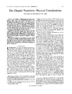 IEEE TRANSACTIONS ON SIGNAL PROCESSING, VOL. 43, NO. 11, NOVEMBERThe Chirplet Transform: Physical Considerations Steve Mann and Simon Haykin, Fellow, ZEEE