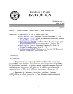 DoD Instruction[removed], August 20, 2003