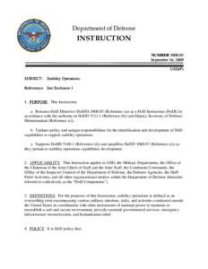 Department of Defense  INSTRUCTION NUMBER[removed]September 16, 2009 USD(P)