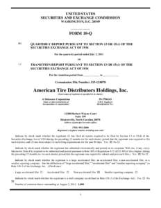 UNITED STATES SECURITIES AND EXCHANGE COMMISSION WASHINGTON, D.C_______________  FORM 10-Q