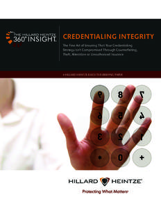 Hillard Heintze 360 Insight - Credentialing Integrity[removed]indd